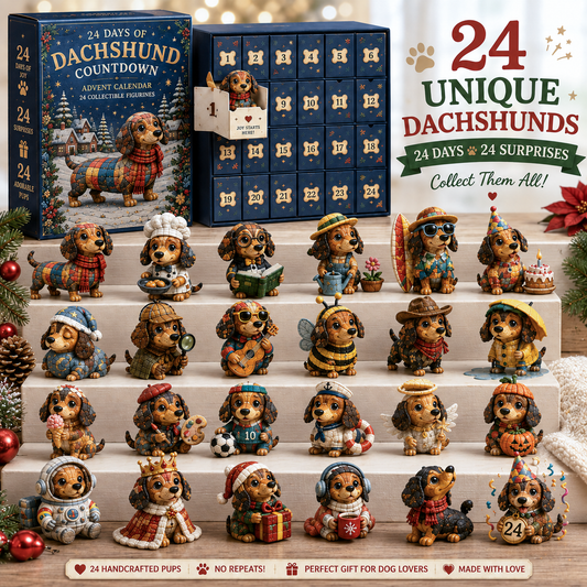 ⏰Limited Stock 50% OFF - 🎄🐾 2026 Dachshund Advent Calendar – 24 Days of Wiener Dog Joy