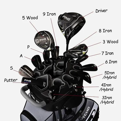 Golf T-LOCK Cart Bag 14 Way Organizer Dividers Quiet Golf Bag