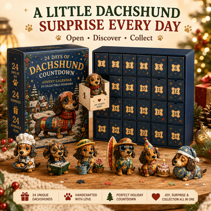 ⏰Limited Stock 50% OFF - 🎄🐾 2026 Dachshund Advent Calendar – 24 Days of Wiener Dog Joy